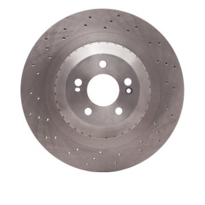 Mercedes-Benz S600 Brake Rotor (1) - Rear - R1 Concepts - Drilled - `15-`17